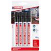 edding 3300 pennarelli permanenti - nero - 4 penne - punta a cuneo 1 - 5 mm - pennarello permanente ad asciugatura rapida - impermeabile, resistente alle sbavature - per cartone, plastica, legno, metallo - pennarello universale