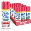 Oust 3 in 1 Spray Disinfettante 400 ml, Fragranza Fresh Garden, per Superfici e Tessuti, Uccide il 99,9% dei Batteri, 12 unità da 400 ml