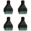 KUOQIY 4 Pezzi 3.5mm Terminale a Vite, 3.5mm TRRS Stereo Audio Femmina a 4 Pin Vite Terminale Femmina, Cuffie Balun Adattatore Nessun Convertitore di Saldatura con Cacciavite