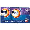 Dash Pods Detersivo In Capsule, 30 Lavaggi, Lavanda, Rimuove Le Macchie, Igienizza, Dona Freschezza, Brillantezza Per I Capi