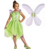 Disguise Disney Trilli costume classico, perfetto per i fan di Campanellino, include un vestito splendidamente dettagliato con ali da fata, costume da fata verde per ragazze. Taglia XS (3-4).