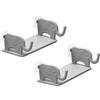 CURTEK 2 Pack di scaffali a muro galleggianti Piccoli altoparlanti bluetooth scaffale espositivo senza trapano scaffale di stoccaggio a muro, per camera da letto bagno soggiorno cucina parete, grigio