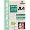 JoyPrinting Carta per sublimazione compatibile con stampanti a sublimazione EPSON, SAWGRASS, RICOH, Brother (A4, 210 x 297 mm, 100 fogli, 125 g/m²)