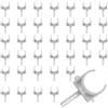 HLIWS 28 Pezzi di fascette per tubi PPR,utilizzare per il fissaggio di tubi | PPR,design a forma di U,scanalature antiscivolo,3.1x7x1,2cm,diametro:2.5cm,adatto a vari tipi di tubi (viti non incluse)