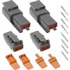 VGOL 2 set di connettori DTM06-2S e DTM04-2P, serie DTM06-2S e DTM04-2P, per auto, moto, camion, barche