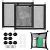 fuxunamz Rete Portaoggetti Auto, Tasca Organizzatore, 40 x 35 cm Rete Bagagliaio Auto Per Camper, Autobus, Camper, Barche, Suv, Truck Di Auto Set Da 2 Pezzi, Colore Nero