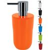 Spirella, elegante e pratico dispenser di sapone liquido per bagno o cucina, capacità 300 ml, dimensioni 7,5 x 7,5 x 16,5 cm, arancione