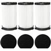 LUOHONG 3 filtri di ricambio + 3 spugna per MooSoo D600 D601, riutilizzabili per aspirapolvere MooSoo D600 e Ariete Handy Force 2761, accessori per aspirapolvere Iwoly V600