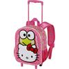 Karactermania Sanrio Hello Kitty Funny-Zainetto 3D con Ruote Piccolo, Rosa, 26 x 34 cm, Capacità 7 L