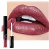 Lestpola Rossetto liquido metallizzato, rosso porpora, lucidalabbra altamente pigmentato, impermeabile, a lunga durata, formula leggera, non stick, gloss, gotico, per donne, vegano 03