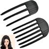 Smaoqingji Fermagli Per Capelli Clip Volume Riccia - 2 Ppezzi, Nero, Clip con Frangetta Senza Bisogno di Calore per Rendere I Capelli Definiti e Voluminosi Adatto per Uomini e Donne Bigodini Grandi