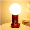 BrightWish Lampada da Comodino Touch Lampada da Tavolo, Mid-Century Modern con Base in Metallo Rosso,3000K Bianco Caldo,Piccola Abat Jour da Comodino con Filo Luce da Notte per Camera da Letto Soggiorno Ufficio
