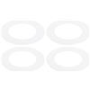 PATIKIL cerchi Regolatori da 4 Pollici Cornice Luminosa Incasso, 4 Pz cerchi Regolatori Copertura per Plafoniere Sotto Luce LED, ID 4.25, OD 6.69, Finitura Opaca Bianco