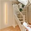 AOLED LED Applique Da Parete Interna Lunga In Bambù Dimmerabile Con Telecomando 36W Lampada Da Soggiorno Lampada Da Camera Da Letto Lampada Da Corridoio Illuminazione Da Parete Per Scale E Balcone Di 100cm