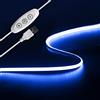 Tayire Blu USB 5V COB striscia LED retroilluminazione TV, 2m 960LEDs Dimmerabile catena luminosa a striscia LED CRI90+ 4mm luce nastro LED per TV Retroilluminazione PC Camera da letto Cucina Casa