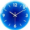 Taodyans Orologio da parete silenzioso da 30,5 cm, orologio in vetro per cucina, soggiorno, ufficio, camera da letto, decorazione per la casa (blu navy)