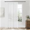 Topfinel 1 pezzo tende bianche con volant nastro soggiorno per tende con sistema a binario in voile semitrasparente tenda luminosa 160L x 280A cm(LxA)