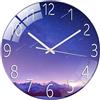 Ergocar Orologio Da Parete In Vetro Clock Di Vetro Rotondo Meccanico, Adatto per soggiorno, cucina, ufficio.