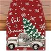 Artscope Runner da Tavolo per Natale 40x240cm Let It Snow, Decorazioni a Tema Natalizio per del Tavolo da Pranzo Cucina Feste Fattoria (Camion e Albero di Natale)