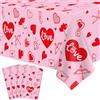 Dvaorc 4 Pz Tovaglia San Valentino Amore Cuore - Decorazione per Festa, Matrimonio, Anniversario, Compleanno - 86x51 Pollici