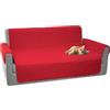 Comart - Copridivano Majestic - Copertura 3 Posti con Braccioli - Rosso