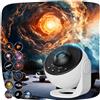 Ainael Proiettore Galassia, Proiettore Stelle Soffitto Planetaria Cielo Stellato Luce Notturna con 3 Diapositivas de Vidrio HD, Galaxy Projector Pro per Bambini Adulti Camera Regalo (Negro