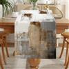 LOZULO - Runner da tavolo moderno marrone, stile boho in lino, lavabile, in stile rustico, per feste, decorazione da tavolo, resistente agli agenti atmosferici, 40x180 per tavolino