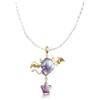 Hipearl Hi Pearl Angelo e Demoni 3 - 14 mm perle d'acqua dolce ciondolo collana con perle di pesce da donna, madre figlia 18 k placcato oro prolunga regalo di compleanno per lei, Perla