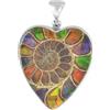 Starborn Ammolite ciondolo in argento sterling 925 di ammonite come un grande cuore