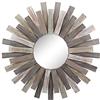 Stonebriar Grande specchio rotondo da parete in legno da 79,5 cm con staffa per appendere