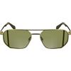 CALVIN KLEIN Jeans Unisex Adult Sunglasses CKJ25202S - Matte Gold with Solid Khaki Lens