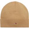 Tommy Hilfiger Berretto da Uomo TH Flag Leggero AM0AM14068 Beanie, Beige, Taglia Unica, Beige (Driftwood Taupe), Taglia Unica
