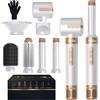 UKLISS Spazzola Asciugacapelli 7 in 1, UKLISS Airstyler con Arricciacapelli Automatico, Hair Dryer, Spazzola ad Aria Calda, Thermal Brush, Spazzola Lisciante Capelli, Regali per Donne Styling - Bianco