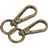 QUARKZMAN 10 Pezzi di moschettoni girevoli in Lega di Zinco, Ganci a Scatto girevoli Classici, Clip per Borse con Gancio a Scatto per cordini Fai da Te (1/2, Bronzo)