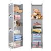 smtfcty Organizer da appendere, con 6 scomparti, organizer da appendere in tessuto, pieghevole, con ganci in metallo