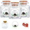 Doni Bomboniere Set Laurea 12PZ Barattolini Vetro 4x4x4 Tappezzati Sughero Adesivi Personalizzabili Bustine Confetti Festa Anniversario Gadget Evento