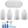 Bangbobi Set di stampi in Silicone da 5 Pezzi per Vaso e Vassoio, stampi in Resina Fai da Te, stampi per la colata di vasi di Fiori per stampi in Resina epossidica Fatti a Mano