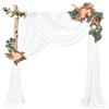 Whcctl 1.6 * 8m Tulle Bianco, Addobbi Matrimonio, Tulle Bianco Rotolo Matrimonio, Tenda Decorazioni Cerimonie, per Matrimoni, Cerimonie, Feste Decorazioni per Palcoscenico