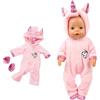 YITULOU Abbigliamento per bambole, Abbigliamento per bambole per bambole da 35-43 cm, Set di vestiti per bambole, Set di costumi per bambole per ragazzi e ragazze, Accessori per bambole (Rosa)
