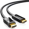 deleyCON 2m DisplayPort a HDMI - High Speed 4K UHD FullHD 1080p 3D HDCP Trasmissione Audio - Connettore DP a Connettore HDMI Adattatore - Nero