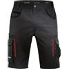 Uvex Pantaloni Corti da Lavoro Tune-up - Pantaloni Cargo da Lavoro per Uomo - Pantaloncini con Molte Tasche e 35% Cotone - Nero-Rosso - 56