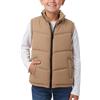 Happy Cherry Gilet trapuntato per bambini, senza maniche, leggero, invernale, con calda imbottitura, in softshell, con chiusura lampo, 7-14 anni, marrone, 7-8 Jahre