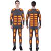XQIDa durable Completo Intimo Termico riscaldato da Uomo per Lo Sci Invernale,Tramite USB Riscaldamento Intelligente a 42 Zone Maglia e Pantaloni Termici & Grigio/L