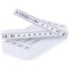 com-four® 5x mini regolo pieghevole, regolo pieghevole, 1m, metrico, 10 maglie, bianco