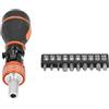Aramox Cacciavite Dinamometrico, Set Cacciaviti a Cricchetto 10 in 1 con Regolazione Impugnatura a Pulsante Multidirezionale Portatile per Uso Domestico e Riparazioni