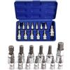 Zimoer Set di 13 Chiavi a Bussola Torx CR-V e S2 | T8-T70, 1/2'', 1/4'', 3/8'' con Custodia Robusta | Strumenti Professionali per Auto, Moto e Bici | Anticorrosione, Resistente e Facile da Trasportare