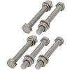 uxcell Sourcingmap 5 set M6 x 50 mm 316 in acciaio INOX esagonale bulloni con dadi e rondelle assortimento kit