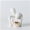 GJFASGF Mini statua di coppia che si abbraccia, in ceramica, decorazione per la casa, è un regalo romantico per lei per anniversario di matrimonio e San Valentino, decorazione per supporto TV per