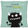 Sheepworld H:PPY Life Cuscino di peluche Monster Stark | Cuscino decorativo, 25 cm x 25 cm, 100% poliestere, regalo, amici, articolo decorativo | 74735