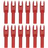 PATIKIL Nocche per Frecce di Tiro con L'Arco 4.2mm, 12 Pezzi Nocche di Ricambio in Plastica per Code di Freccia per Caccia Tiro con Arco Composto Ricurvo, Rosso